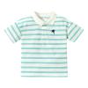 NineFit Basics Baby Boys Gilrs Polo Shirts for Toddler Short Sleeve Stripe Tee Shirt Casual Summer Cotton Top (Mint Green, 4-5 Years) view 1