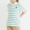 NineFit Basics Baby Boys Gilrs Polo Shirts for Toddler Short Sleeve Stripe Tee Shirt Casual Summer Cotton Top (Mint Green, 4-5 Years) view 3