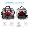 YJWANDO Camping Ice Pack, Black and White Red Rose Print Insulated Cooler Bag Large Capacity Ice Pack Portable Camping Cooler Outdoor Picnic Cooler, style view 2
