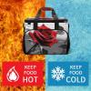 YJWANDO Camping Ice Pack, Black and White Red Rose Print Insulated Cooler Bag Large Capacity Ice Pack Portable Camping Cooler Outdoor Picnic Cooler, style view 3