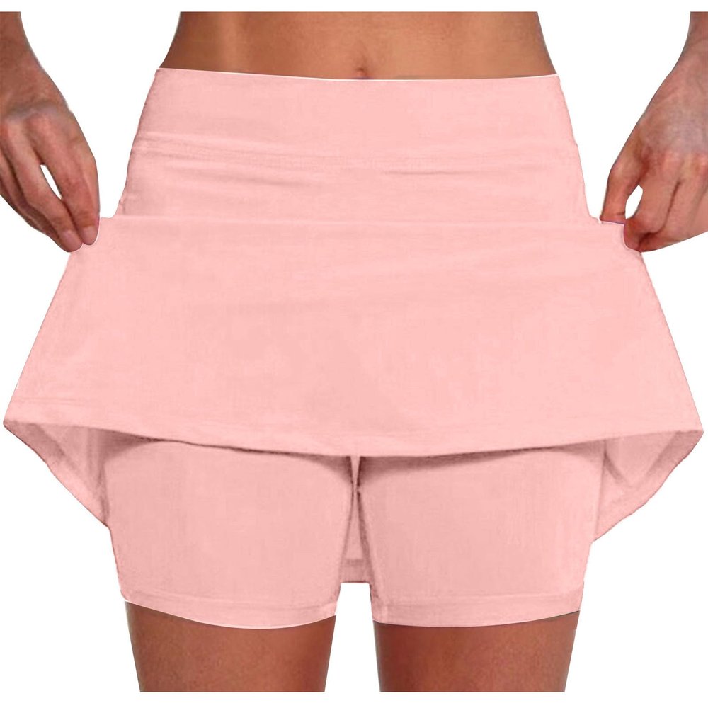 KICILVS Tennis Skirts for Women with Shorts Stretch Sports Gym Skorts Casual Running Skirt Workout High Waist Summer Shorts