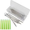 ZHUOCE 10PCS 5.7'' Fishing Darts for Sling Shot Stainless Steel Slingshot Fishing Arrows with 5 Fishing Rubber Bands and 1 Box view 1