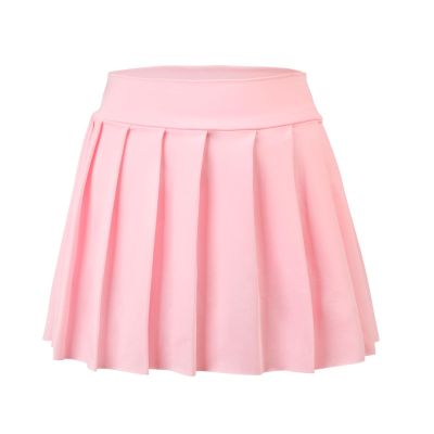 Bezioner Girls Tennis Skirt A-Line Pleated Skirt with Shorts Pocket Uniform Skort for Golf Athletic Cheerleading (Pink New,6-7 Years)