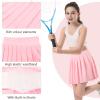 Bezioner Girls Tennis Skirt A-Line Pleated Skirt with Shorts Pocket Uniform Skort for Golf Athletic Cheerleading (Pink New,6-7 Years) view 3