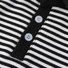 Baby Boys' and Toddler Short Sleeve Knit Polo Striped T Shirt Boys Collared Shirt Performance Polo (Black, 3-4 Years) view 3