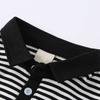 Baby Boys' and Toddler Short Sleeve Knit Polo Striped T Shirt Boys Collared Shirt Performance Polo (Black, 3-4 Years) view 4