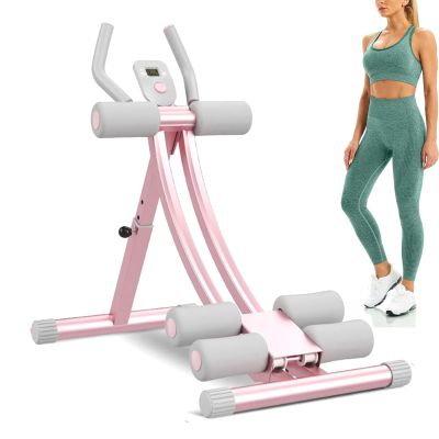 RIEJIN Ab Workout Machine Core & Abdominal Exercise Equipment for Home Gym Adjustable Abs Trainer Foldable Strength Training Fitness Equipmen