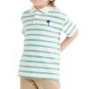 Baby Boys Gilrs Polo Shirts for Toddler Short Sleeve Stripe Tee Shirt Casual Summer Cotton Top (Mint Green, 3-4 Years) view 4