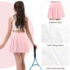 Bezioner Girls Tennis Skirt A-Line Pleated Skirt with Shorts Pocket Skort for Golf Athletic (Pink New,10-12 Years) view 4