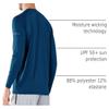 NORTHYARD Men's Sun Shirts Long Sleeve UPF 50+ Swim Running Fishing Hiking view 4