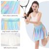 Bezioner Girls Tennis Skirt A-Line Pleated Skirt with Shorts Pocket Uniform Skort for Golf Athletic Cheerleading (Blue Gradient,13-15 Years) view 4