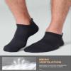 CS CELERSPORT Ankle Athletic Running Socks Low Cut Sport Tab Sock for Men and Women (6 Pairs), Large, White+Grey+Black view 4