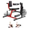 Yes4All Leg Extension and Curl Machine, Adjustable Leg Machine with Plate Loaded, Leg Extension and Curl Bench for Home Gym, Black & Red view 1