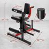 Yes4All Leg Extension and Curl Machine, Adjustable Leg Machine with Plate Loaded, Leg Extension and Curl Bench for Home Gym, Black & Red view 2