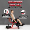 Yes4All Leg Extension and Curl Machine, Adjustable Leg Machine with Plate Loaded, Leg Extension and Curl Bench for Home Gym, Black & Red view 3