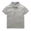 NineFit Basics Baby Boys and Toddler Short Sleeve Solid Color Polo Shirt, Uniform Shirt for Little Boys Collared (Grey, 3-4 Years) view 1