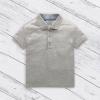 NineFit Basics Baby Boys and Toddler Short Sleeve Solid Color Polo Shirt, Uniform Shirt for Little Boys Collared (Grey, 3-4 Years) view 3