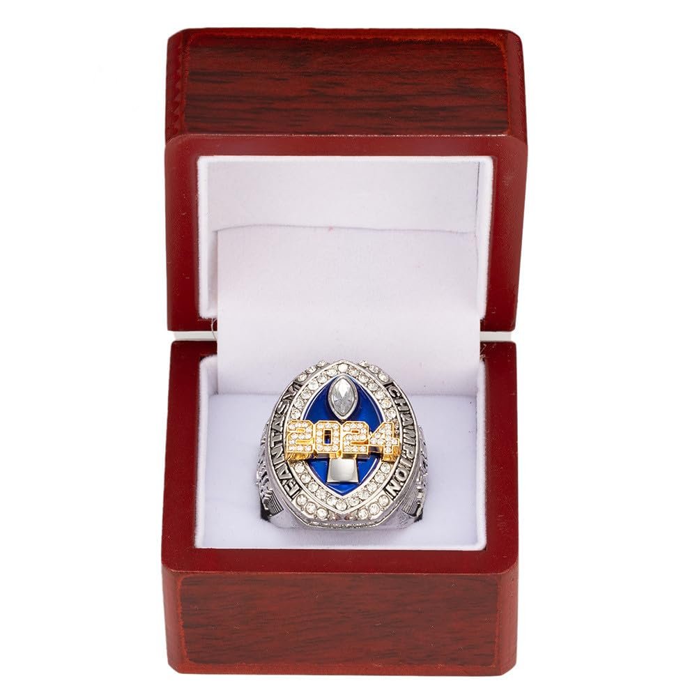 Kuseli 2024 Massive Fantasy Football Championship Trophy Ring FFL WINIER MVP Collectible Gift (13,with Box)