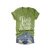 NineFit Basics Paris is Always A Good Idea V Neck Tee Paris is Always A Good Idea Tee Paris Shirt Sweatshirt Gift Fun Graphic Print T-Shirt Green, X-Large view 1