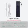 Boundless Voyage Titanium Spork Camping Spoon Fork Knife Combo with Bag Reusable Travel Utensils Ultralight Portabale Flatware for Outdoor Backpacking Hiking Picnic view 2