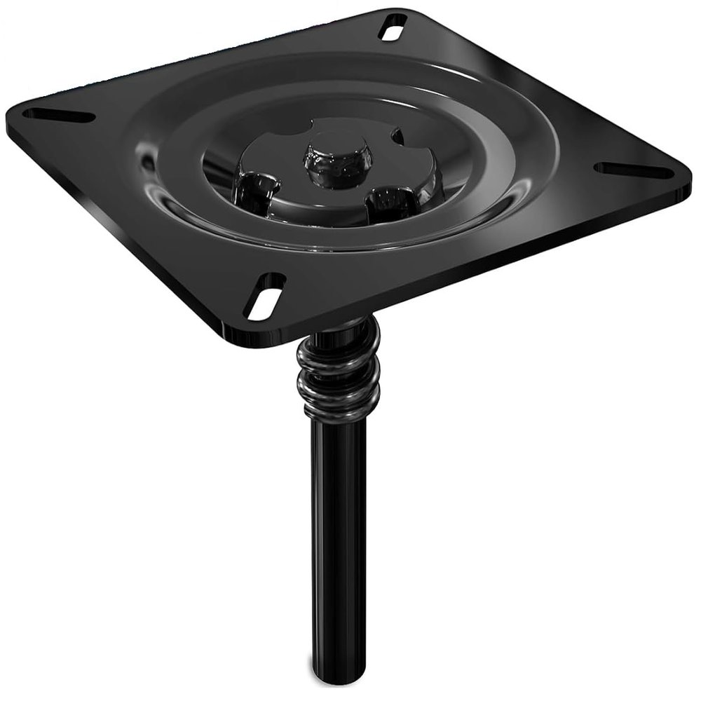 Boat Seat Mount, 6.7 x 6.7 x 5.5 Inches, Boat Seat Pedestal Pin Seat with Spring, Boat Accessories Swivel Base (1 Pack)