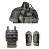 Tactical Armor Set, 1Pair Shoulder Armor, 1Pair Arm Guards, 1Pcs Crotch Protector 500D Tactical Gear Medieval Samurai Combat Armor Protector for Cosplay (Without Vest) view 2
