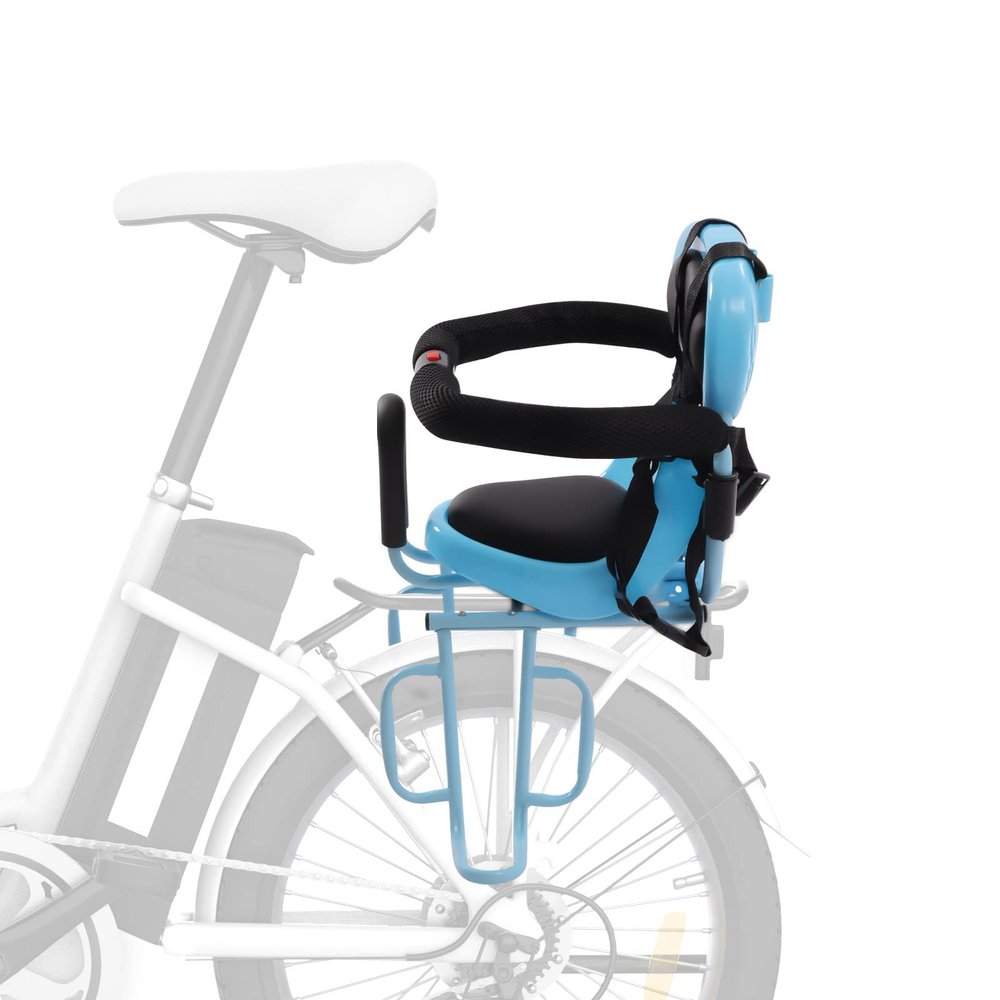 DDBESSIC Kids Bike Seat, Child Bike Seat with Safety Belt and Backrest, Toddler Bike Seat for Kids, Bike Attachment for Adult Bike Infant Bike Seat with Wider Footrest
