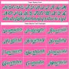 NineFit Basics Custom Pink Baseball Jersey Printed Stitched Personalized Name Number, White and Green Baseball Shirt Uniform Men Women Youth view 3