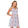 ALAZA Fish Dolphin White Women Summer Dresses Casual Sleeveless Sundress with Pockets Tank Dress XL view 2