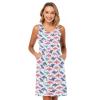 ALAZA Fish Dolphin White Women Summer Dresses Casual Sleeveless Sundress with Pockets Tank Dress XL view 3