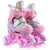 Besketo Girls Toddler Skates, 4 Size Adjustable, Sparkling Skates Indoor Outdoor, Birthday Gift for Youth - J7-J10 view 1