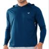 NORTHYARD Men's UPF 50+ Hoodie Shirts Long Sleeve Sun Protection Fishing Swim Beach UV SPF Rash Guard Quick Dry Lightweight DARKBLUE 3XL view 1