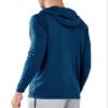 NORTHYARD Men's UPF 50+ Hoodie Shirts Long Sleeve Sun Protection Fishing Swim Beach UV SPF Rash Guard Quick Dry Lightweight DARKBLUE 3XL view 2