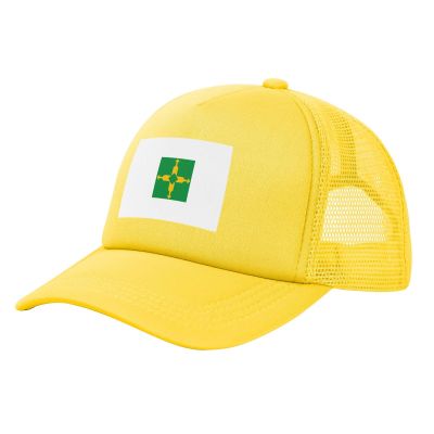 Bandeira Do Distrito Federal (Brasil) Baseball Cap Women Men Mesh Back Hat Adjustable Trucker Hats Sun Hat