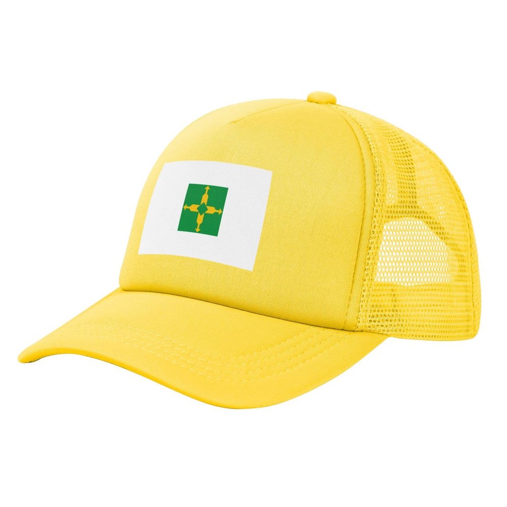Bandeira Do Distrito Federal (Brasil) Baseball Cap Women Men Mesh Back Hat Adjustable Trucker Hats Sun Hat
