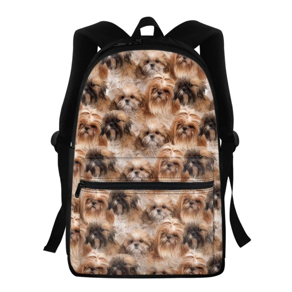 PJHEQOXE 3D Print 15 Inch Kids Backpacks for Preschool,Little Yorkshire Terrier Theme Kindergarten,Elementary School Bag Boys Girls Backpack with Padded Straps