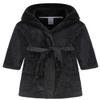 ECGK Boys Fleece Robe, Hooded Toddler Soft Fuzzy Bathrobe for Kids 2-16 Years Black 13-14 Years view 1