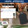 YOELEREY Carbon Fiber Pickleball Paddle, 3K Carbon Abrasion Surface (CAS) for Spin Friction with 16MM Honeycomb Core Pickleball Paddle, T700 Raw Carbon Fiber for Power & Consistency, USAPA Approved view 2