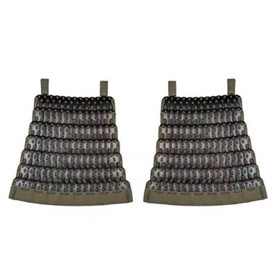 Domiuie Tactical Skirt Armor Guards Set, 2PCS Non-Slip Handmade Medieval Warrior Knight Samurai Combat Protector Defense 500D Clothing Protector Equipment (Without Vest), RGBK