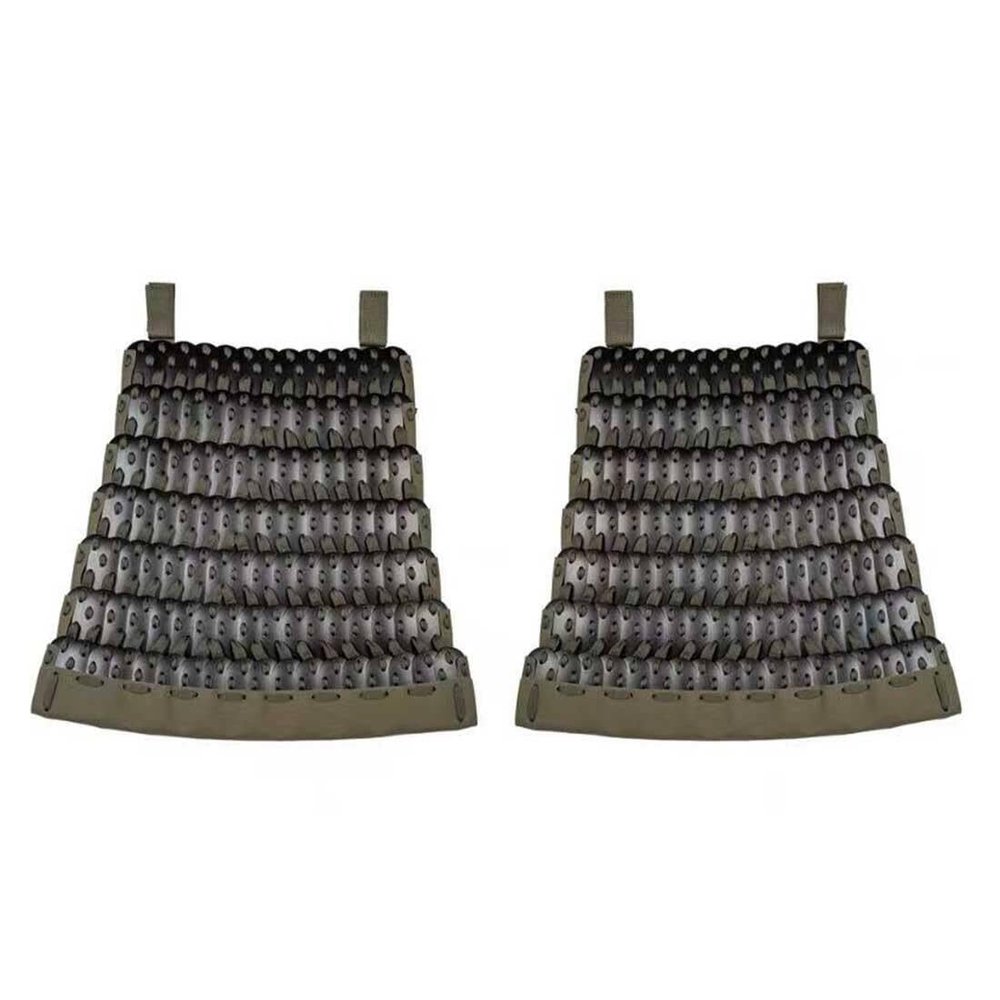 Domiuie Tactical Skirt Armor Guards Set, 2PCS Non-Slip Handmade Medieval Warrior Knight Samurai Combat Protector Defense 500D Clothing Protector Equipment (Without Vest), RGBK