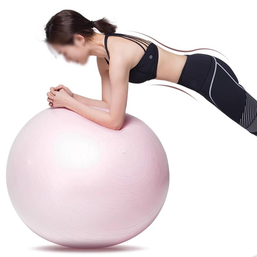 WJIHUYU Yoga Ball, Exercise Ball Workout Pilates Stability Anti-Burst and Slip Resistant for Physical Therapy Birthing Stretching & Core Workout Office Ball Chair Flexible Seating