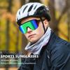 FEISEDY Sports Sunglasses for Men and Women,Oversized One Piece Reflective Lens Cycling Sunglasses B0178 view 2