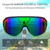 FEISEDY Sports Sunglasses for Men and Women,Oversized One Piece Reflective Lens Cycling Sunglasses B0178 view 3