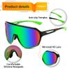 FEISEDY Sports Sunglasses for Men and Women,Oversized One Piece Reflective Lens Cycling Sunglasses B0178 view 4