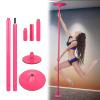 CIRCIR Professional Dancing Pole Pink Stripper Fitness Pole, Portable Steel Dancing Pole Kit for Gym/Studio, Smooth Spinning Exotic Dance Rod with Complete Tools(Size:2.5m-3m(8.2ft-9.8ft)) view 1