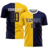 Custom Soccer Jerseys Sets for Men Youth Boys, Yellow Deep Blue Personalized Soccer T-Shirts & Shorts with Name Number Logo Print, Design Your Own Sports Uniforms, Gifts for Team Family Son Birthday view 2