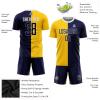 Custom Soccer Jerseys Sets for Men Youth Boys, Yellow Deep Blue Personalized Soccer T-Shirts & Shorts with Name Number Logo Print, Design Your Own Sports Uniforms, Gifts for Team Family Son Birthday view 3