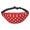 Red And White Polka Dot Unisex Fashion Sporty Multi-Purpose Crossbody Bags Waist Bag With Adjustable Strap For Outdoors Running Cycling view 1