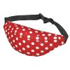 Red And White Polka Dot Unisex Fashion Sporty Multi-Purpose Crossbody Bags Waist Bag With Adjustable Strap For Outdoors Running Cycling view 2