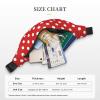 Red And White Polka Dot Unisex Fashion Sporty Multi-Purpose Crossbody Bags Waist Bag With Adjustable Strap For Outdoors Running Cycling view 4